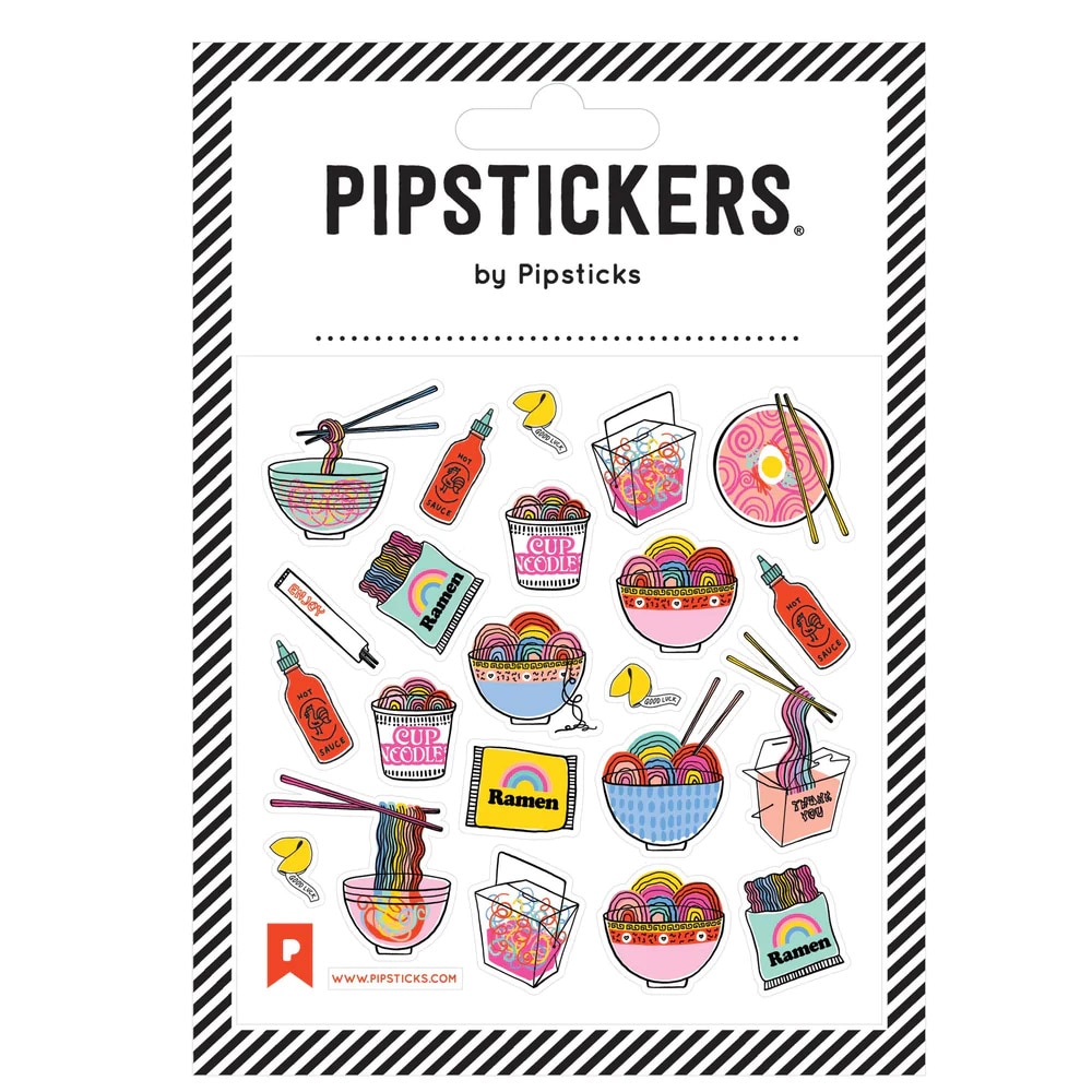 Pipsticks, Stickers, Art & School, Approximately 4"x4", Ramen-tic Dinner, 620150